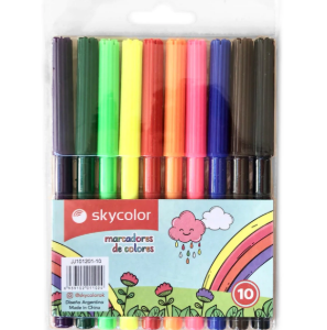 MARCADORES SKYCOLOR X10U COLORES SURTIDOS (JJ10201-10)