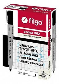 MARCADOR FILGO PERMANENTE PUNTA REDONDA 062 CAJA X12.