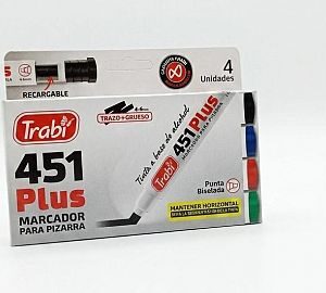 MARCADOR TRABI 451 PIZARRA SURT. X4U. (TR19525)