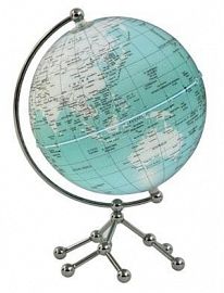 GLOBO TERRAQUEO 20CM BASE DE METAL CROMADA POLITICO (SHANGHAI)