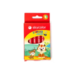 CRAYONES DE CERA SKYCOLOR JUMBO x 6 COLORES SURTIDOS