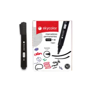MARCADOR SKYCOLOR POINT P-126 PERMANENTE PTA REDONDA NEGRO