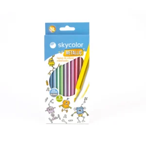 LAPIZ SKYCOLOR x 12 LARGOS METALIZADO