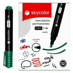 MARCADOR SKYCOLOR POINT P-126 PERMANENTE PTA BISELADA VERDE