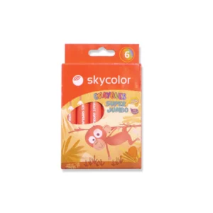 CRAYONES DE CERA SKYCOLOR SUPER JUMBO x 6 COLORES SURTIDOS
