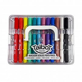 MARCADORES TALBOT ACRILICOS PUNTA PINCEL X12U APILABLES (8406)