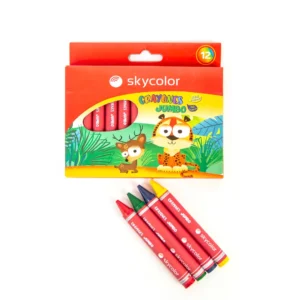 CRAYONES DE CERA SKYCOLOR JUMBO x 12 COLORES SURTIDOS
