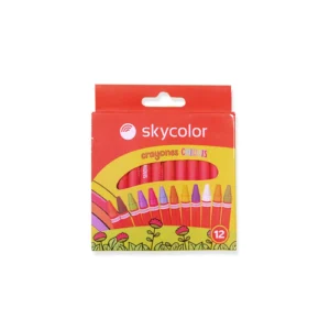 CRAYONES DE CERA SKYCOLOR CHIQUIS x 12 COLORES SURTIDOS