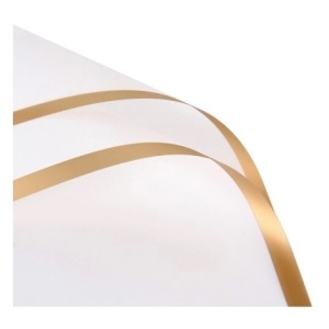 PAPEL COREANO IBI CRAFT 57X57 CM ESMERILADO BORDE ORO X20U C/U (647016)