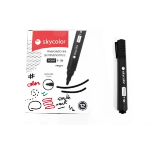MARCADOR SKYCOLOR POINT P-126 PERMANENTE PTA BISELADA NEGRO