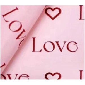 PAPEL COREANO IBI CRAFT 57X57 CM ROSA CLARO LOVE X20U C/U (647014)