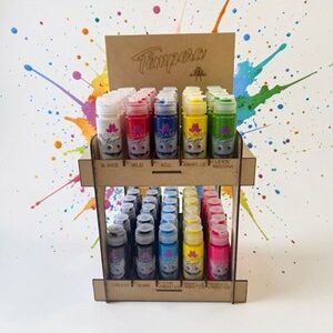 EXHIBIDOR TEMPERA ACUAREL 78 GR 102 U (84 + 18 CROMATICOS)