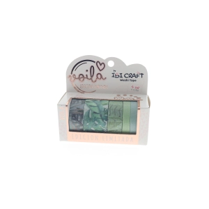 WASHI TAPE IBI CRAFT LEAVES EDITION BOX 5U DE 4MTS (55771)